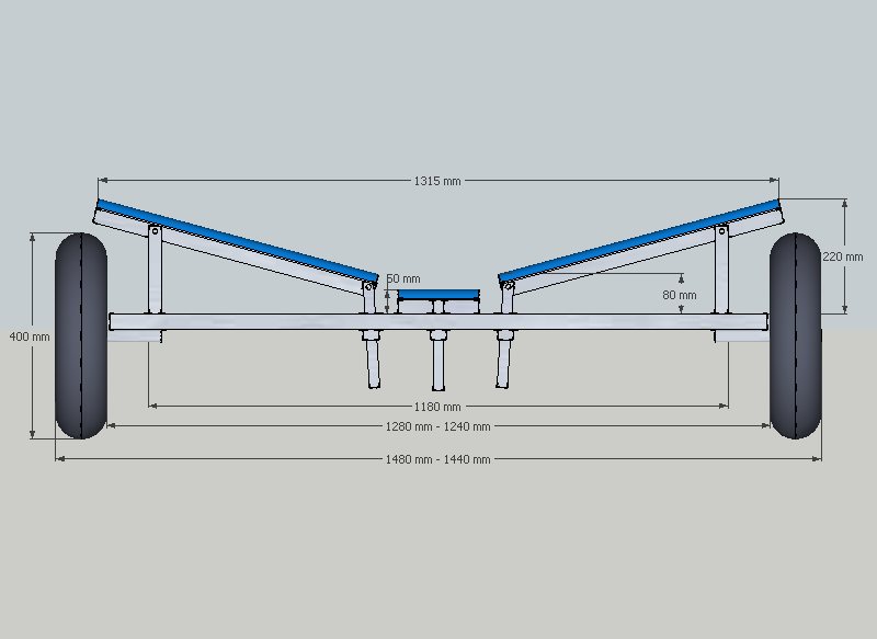 Standard Launching Trolley - Upto 11ft 6in - TridentUK