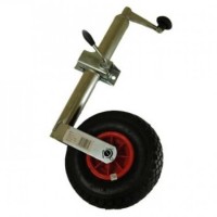 Pneumatic Jockey Wheel With 48mm Telescopic Shaft And Clamp