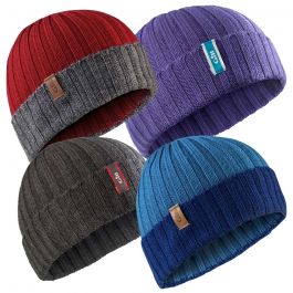 Gill Wide Rib Knit Beanie Hat