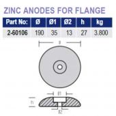 Tecnoseal Flange Anode Zinc 190mm Diameter