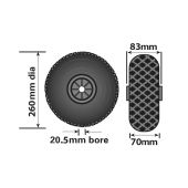 MP229 260mm Pneumatic Rubber / Plastic Wheel