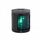 Starboard Navigation Light - 12V - Side Mounting - Black Housing - Aqua Signal Series 25 Standard