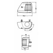 Starboard Navigation Light - 12V - Side Mounting - Black Housing - Aqua Signal Series 20