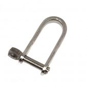 5mm Long Strip D Shackle Captive Key Pin - Stainless Steel