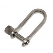 6mm Strip D Shackle Captive Key Pin - Stainless Steel