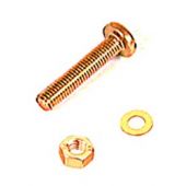M8 x 40mm Pan Head Brass Machine Screw 2 Pack