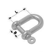 8mm D Shackle Forged - Stainless Steel