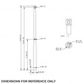 YS Stanchion 25 x 625mm