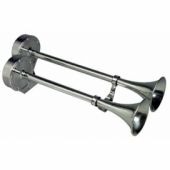 Ongaro Dual Trumpet Horn Deluxe All Stainless Steel 24V
