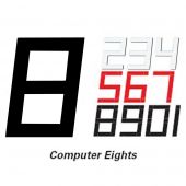 230mm Computer 8 Sail Number - Black