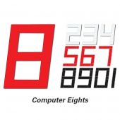 230mm Computer 8 Sail Number - Red