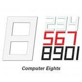 230mm Computer 8 Sail Number - White