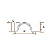 Allen Small Forged Stainless Steel Eye Strap 4mm