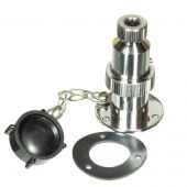 Chrome Deck Plugs and Sockets 3 amp 3 pin