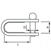 Allen 5MM Forged Slotted Narrow D Shackle