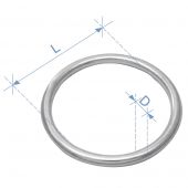 Stainless Steel Ring 3mm x 15mm ID