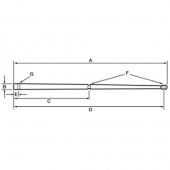 YS Toe Rail Stanchion 610mm