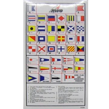 RWO International Code Flag Sticker Key