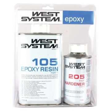 West Systems 105 Epoxy Resin and 205 Hardener A Pack 1.2kg