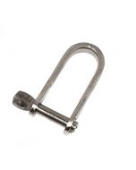 5mm Long Strip D Shackle Captive Key Pin - Stainless Steel