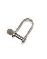 5mm Strip D Shackle Captive Key Pin - Stainless Steel