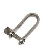 6mm Strip D Shackle Captive Key Pin - Stainless Steel