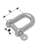 5mm D Shackle Forged - Stainless Steel