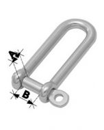 5mm Long D Shackle - Stainless Steel
