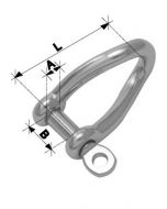 6mm Twisted Forged Shackle - Stainless Steel