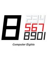 230mm Computer 8 Sail Number - Black