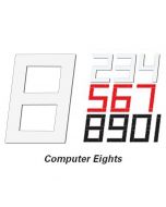 230mm Computer 8 Sail Number - White