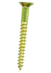 3.5 x 25mm Countersunk Brass Woodscrews 10 Pack