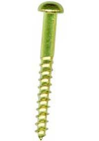 4.2 x 50mm Roundhead Brass Woodscrews 5 Pack