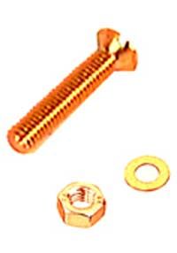 M6 x 40mm Countersunk Brass Machine Screw 2 Pack