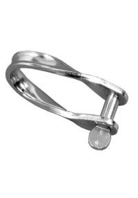 5mm Twisted Strip Shackle - Stainless Steel