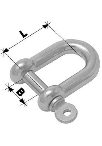 6mm D Shackle Forged - Stainless Steel