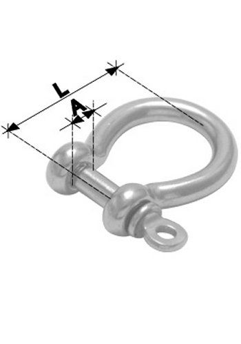 4mm Bow Shackle Forged - Stainless Steel