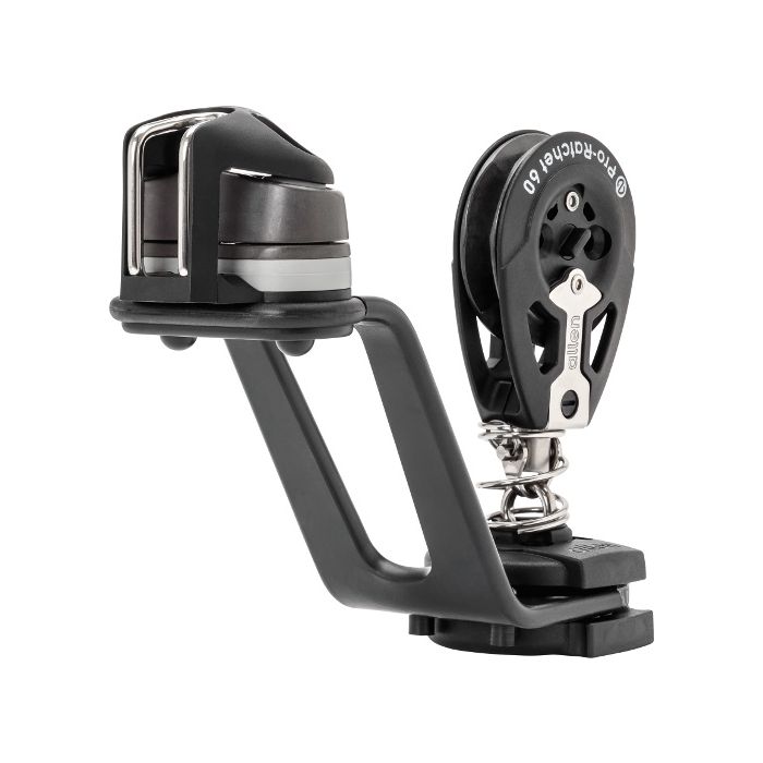 Allen Aluminium Arm Mainsheet Swivel Jammer complete with Ratchet Block