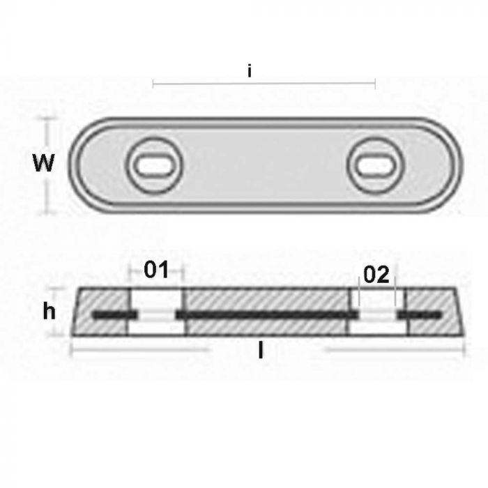 Tecnoseal Zinc Bolt Through Hull Anode